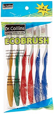 Dr. Collins Toothbrushes, Prepasted , 6 Count ( Pack Of 12 )