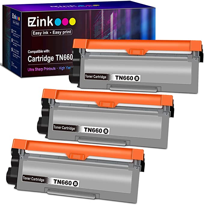 E-Z Ink (TM) Compatible Toner Cartridge Replacement for Brother TN660 TN630 High Yield to use with HL-L2380DW HL-L2300D HL-L2340DW MFC-L2680W MFC-L2740DW MFC-L2685DW Printer (Black, 3 Pack)