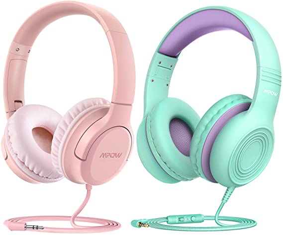 Mpow Kids Headphones Wired Over Ear Headset for Children Online Learning