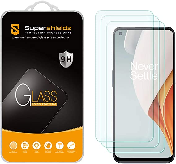 (3 Pack) Supershieldz Designed for OnePlus Nord N100 Tempered Glass Screen Protector, Anti Scratch, Bubble Free