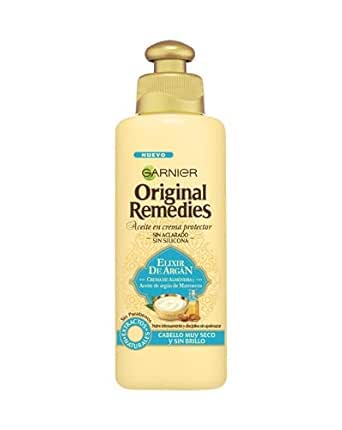 Garnier Original Remedies Elixir de Argán Aceite en crema protector sin aclarado sin silicona para un pelo muy seco y sin brillo - 200 ml