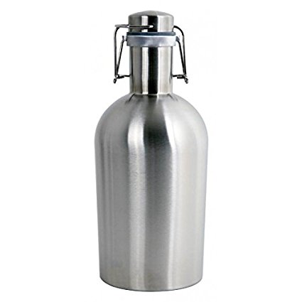 Alcraft Stainless Steel 64 Ounce Beer Growler, Silver