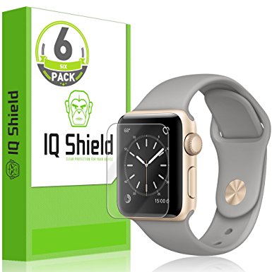 Apple Watch Series 2 Screen Protector (38mm) (6-Pack), IQ Shield LiQuidSkin Full Coverage Screen Protector for Apple Watch Series 2 HD Clear Anti-Bubble Film - with