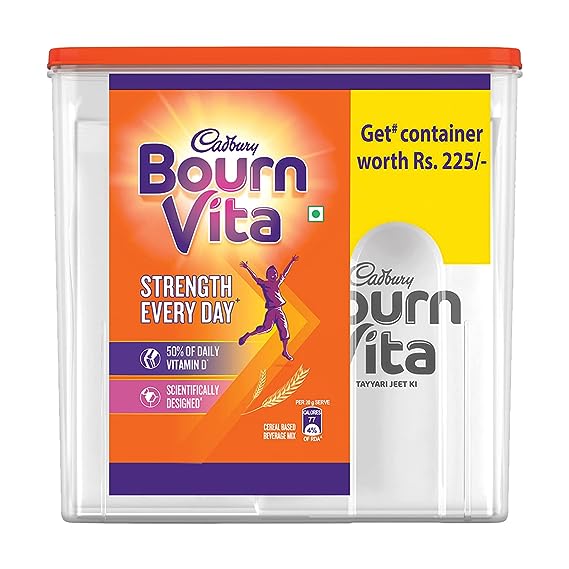 Cadbury Bournvita Chocolate Health Drink, 1.5 kg Container (2 x 750 g)