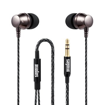Sephia SP9090 Earphones Metal Headphones with Bass Driven Sound for iPhone, iPad, iPod, MP3 Players, Samsung etc