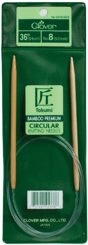 Clover 3016/36-13 Takumi Bamboo Circular 36-Inch Knitting Needles, Size 13