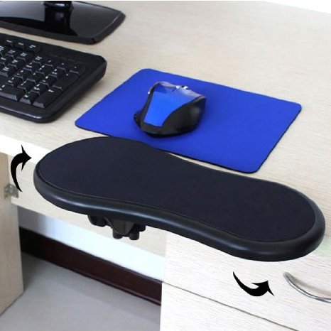 Case Star ® Black Adjustable Arm Wrist Rest Support Computer Desk Extender with Case Star Cellphone Bag