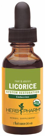 Herb Pharm Certified Organic Licorice Extract for Endocrine System Support - 1 Ounce