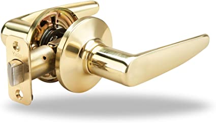 Yale Edge Alpharetta Lever in Polished Brass - Passage