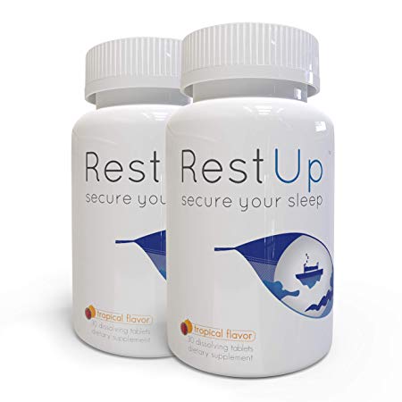 RestUp Fast-Acting Sleep Aid | 4X Better Than Melatonin Alone | Quick Dissolve Tablets (60 Tablets)