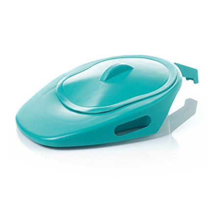 FPN Adult Slipper Bedpan with Handle & Secure Fitting Lid - for Personal Home Use and Nursing Care Use