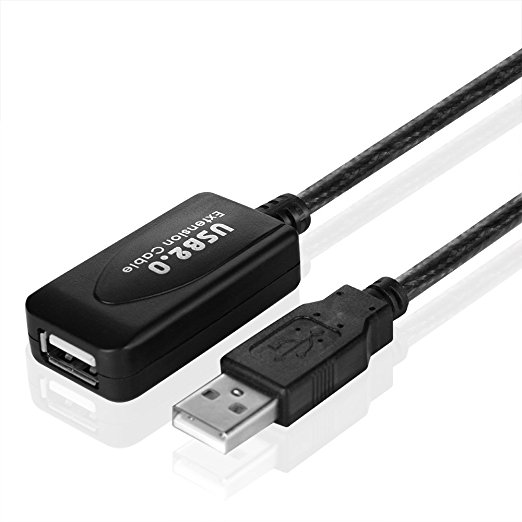 TNP USB Extension Cable 30 ft - High Speed USB 2.0 Active Extender Cord Repeater Booster Type A Male to A Female for External Hard Drive, Printer, Scanner, Mouse, Keyboard, USB Hub, Windows PC, Mac