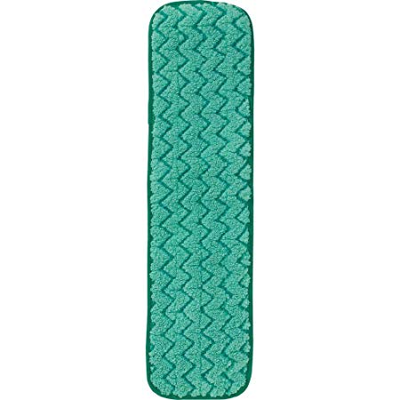 Rubbermaid Commercial HYGEN Microfiber Dust Mop Pad, 18", Green, FGQ41200GR00