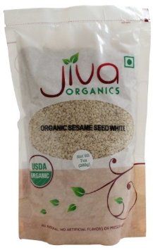 Jiva Organics White Sesame Seeds -- 7 oz
