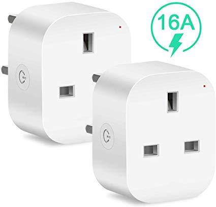 [Newest Version] WiFi Smart Plug – FAGORY 16A WiFi Outlet Smart Sockets Alexa Accessories with Timing Function, No Hub Required, Compatible with Amazon Alexa, Echo, Google Home And IFTTT (2 PACK)