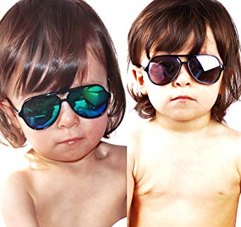 KD3149 Baby Infant Toddlers Age 0-36 months Aviator turbo Sunglasses reflective lens