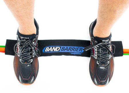 PROTECT YOUR RESISTANCE BANDS with Bodylastics Heavy Duty Band Barrier. Made with super strong nylon webbing, high quality neoprene padding, reinforced stitching, and velcro closure.