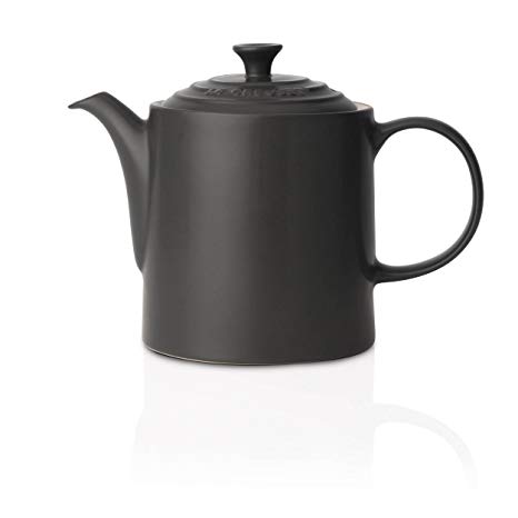 Le Creuset Stoneware Grand Teapot, 1.3 L-Satin Black, Ceramic, 23 x 13 x 17.5 cm