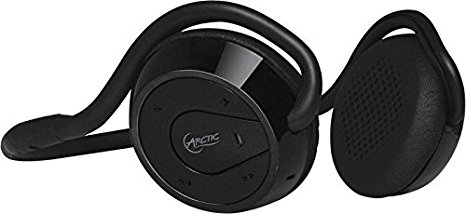 ARCTIC P324 BT (Gen 2) Black, Bluetooth Sports Headphone with Microphone, Foldable Neckband and Removable Earpads, Wireless On-Ear Sports Headphone with Hard Case