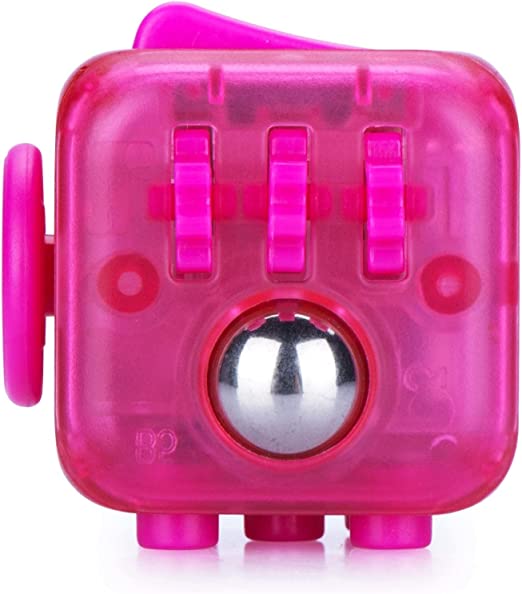 ZURU Fidget Cube by Antsy Labs - Custom Series (Solid Pink Switch) Hot Pink Fidget Cube