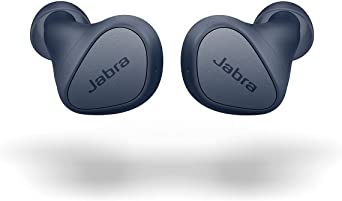 Jabra Elite 3 in Ear Wireless Bluetooth Earbuds – Noise Isolating True Wireless Buds with 4 Built-in Microphones for Clear Calls, Rich Bass, Customizable Sound, and Mono Mode - Navy