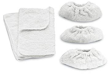 Kärcher Set of 5 Terry Cotton Cleaning Cloths For Steam Cleaners - 2 x Floor Tool and 3 x Hand Tool Cloths