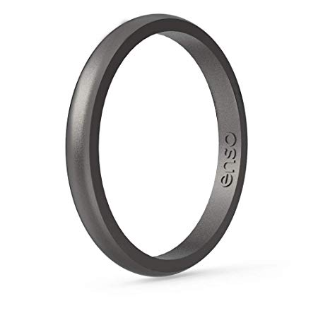 Enso Rings Halo Elements Silicone Ring | Made in The USA | Infused with Precious Elements | Lifetime Quality Guarantee | Comfortable, Breathable, and Safe