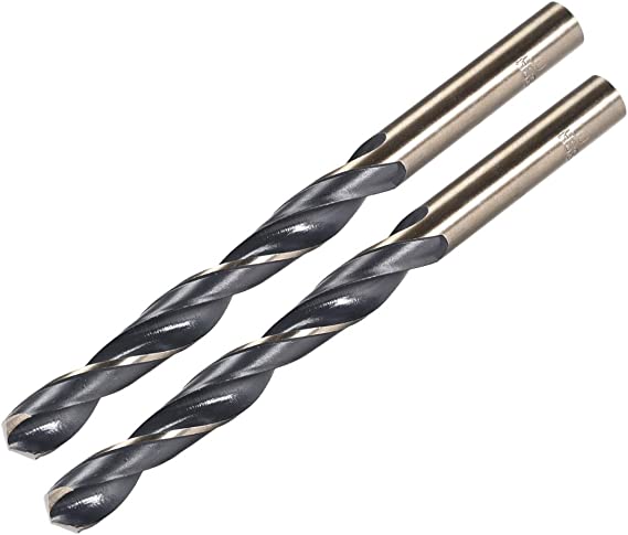 uxcell Reduced Shank Twist Drill Bits 10mm High Speed Steel 4341 with 10mm Shank 2 Pcs