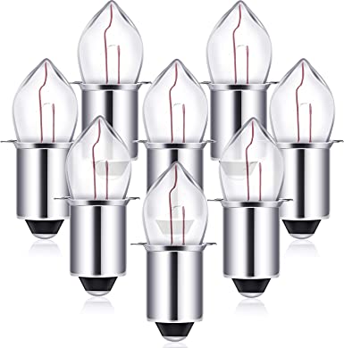 8 Pieces 2D-2.4-Volt 0.7A Krypton Flashlight Bulb Replacement Bayonet Base Bulb