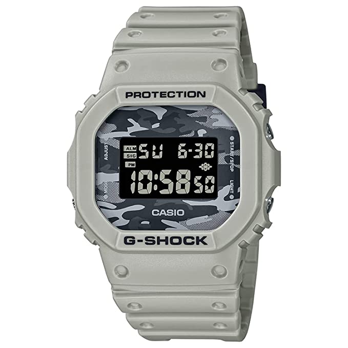 Casio Digital Gray Dial Men's Watch-DW-5600CA-8DR