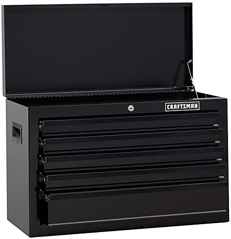 Craftsman 26" Wide 5-Drawer Standard-Duty Top Chest - Black