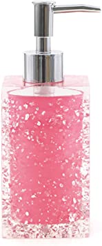 Resin Lotion Soap Dispenser Pump for Kitchen or Bathroom Countertops, Pink