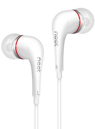 Earphones NOOTPRODUCTS E307 Premium Earbuds with built-in Mic Stereo Headphone and Noise Isolating Made for iPhone iPod iPad Android Smartphone Tablet MP3 Players and many more
