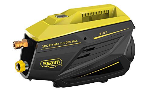 Realm 2400 PSI 1.5GPM Electric Pressure Washer with Brushless Induction Motor | Ultra Low Sound | Pure Copper Motor | Power Efficient| for Vehicle, Home, Garden