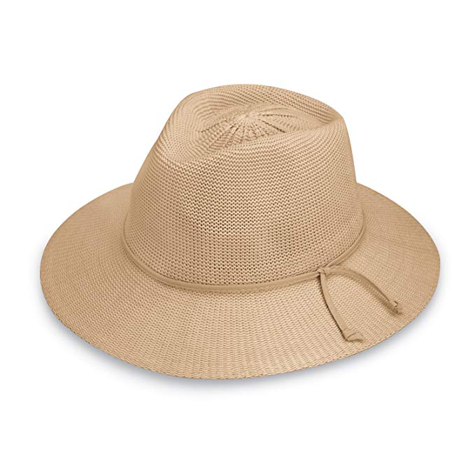 Wallaroo Hat Company Women's Victoria Fedora Sun Hat - 100% Poly-Straw - UPF50+