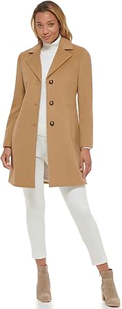 Calvin Klein Womens Classic Cashmere Wool Blend Coat