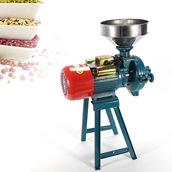 Mill Grinder, 220V 1500W Electric Grain Dry Feed Flour Milling Machine Cereals Grinder Rice Corn Grain Coffee Wheat with Funnel (US Shipping)