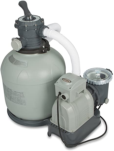 Intex Krystal Clear Sand Filter Pump for Above Ground Pools, 16-inch, 110-120V with GFCI