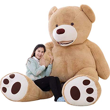 IKASA 78" Giant Teddy Bear Over 6.5 Feet with Big Footprints Plush Toy Stuffed Animal