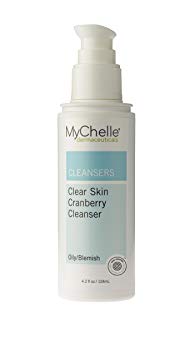 MyChelle Clear Skin Cranberry Cleanser, Exfoliating and Detoxifing Face Wash for Oily and Blemish-Prone Skin Types, 4.2 fl oz