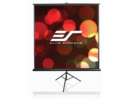 Elite Screens Tripod, 100-inch, Adjustable Multi Aspect Ratio Portable Pull up Projection Projector Screen, T100UWH