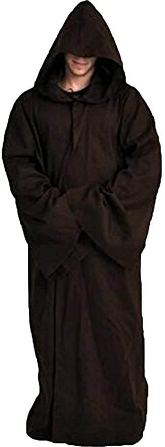 Cosplaysky Men's Cloak for Jedi Robe Costume Halloween Tunic Hooded Uniform