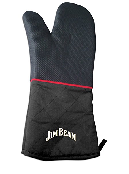 Jim Beam JB0113 Heavy Duty Grilling Mitten with Heat Resistant Neoprene