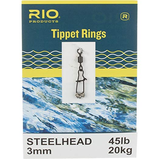 Rio Fly Fishing Head Tippet Ring 10 Pack Size Large Tackle, Steel