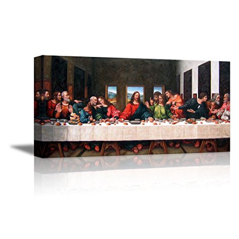 The Last Supper by Andrea Solari Giclee Canvas Prints Wrapped Gallery Wall Art | Stretched and Framed Ready to Hang (24" x 48", 01. The Last Supper by Andrea Solari)