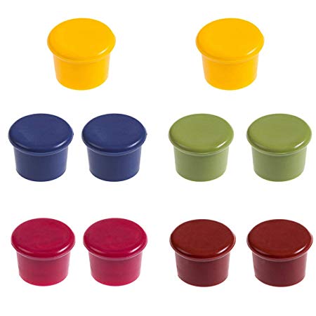DOMIRE Wine Stoppers, Silicon Leak-proof Wine Bottle Cap 10 pack Reusable Air-tight Wine Stopper Accessories
