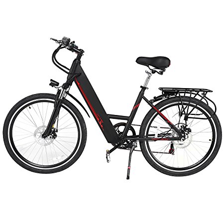 Zaplue 26 Inch Electric Bike for Adults with Motor 250W, 36V 10Ah Lithium Battery