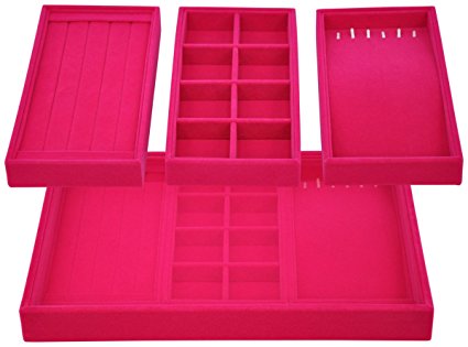 Drawer Organizer 4 In One Stackable Jewelry Accessary Tray Display Storage