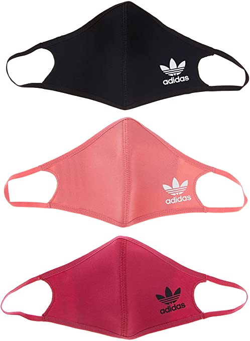 adidas Face Covers, 3-pack, Unisex Adult, Wild Pink/Hazy Rose/Black