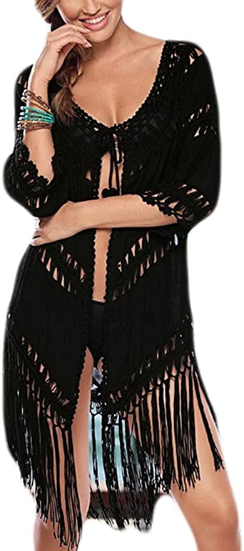 Bsubseach Women Bohemian Bikini Swimsuit Cover Ups for Swimwear Kimono Cardigan